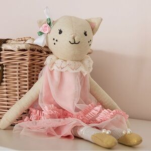 Pottery Barn Kids Colette Designer Doll with Peach Dress BNWT